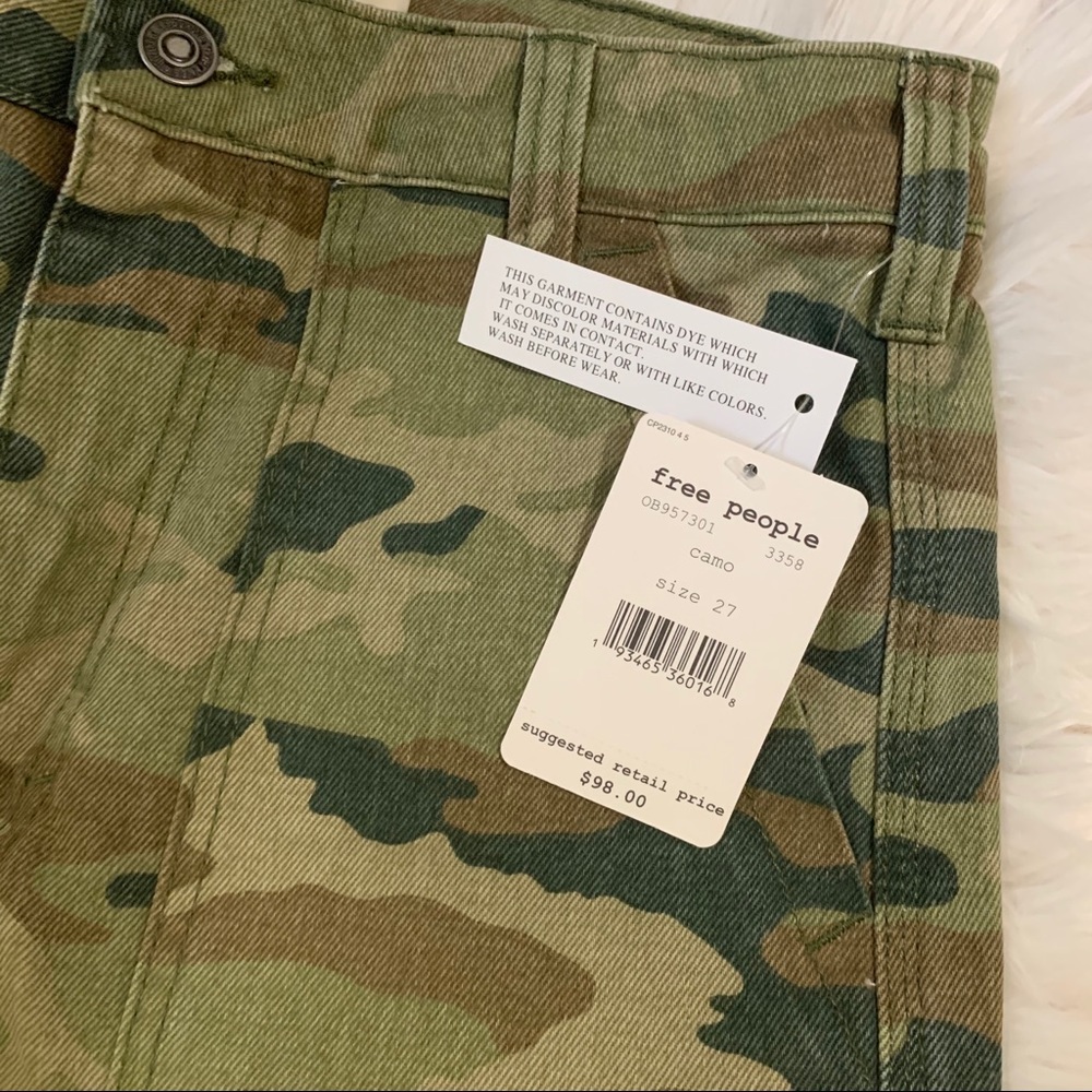 NWT/Free people Remy Camo Printed Capri/27 - Picture 3 of 11